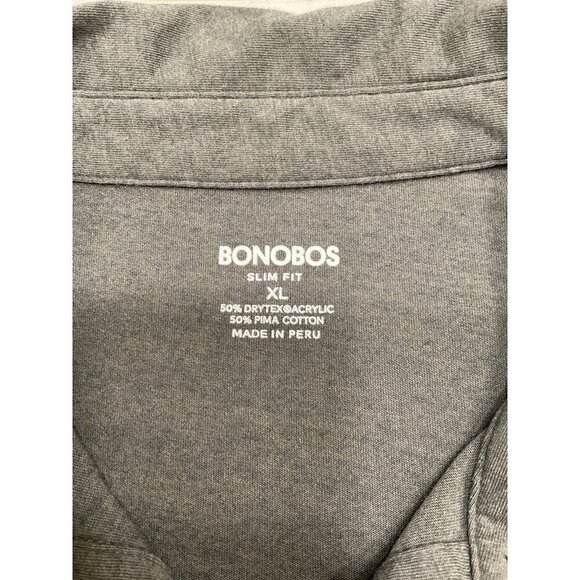 Bonobos Gray Polo Slim Fit XL - Picture 4 of 6
